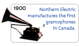 1900 - Northern Electric manufactures the first gramophones in Canada
